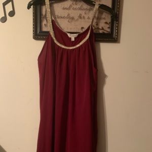 Wine colored dress